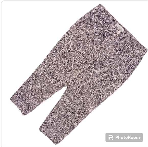Talbots Perfect Crop Pants Paisley Floral - Picture 3 of 10
